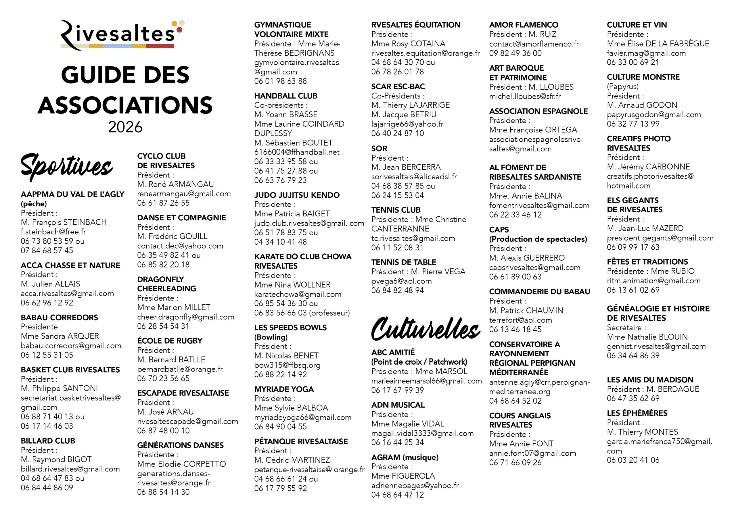 GUIDE DES ASSOCIATIONS